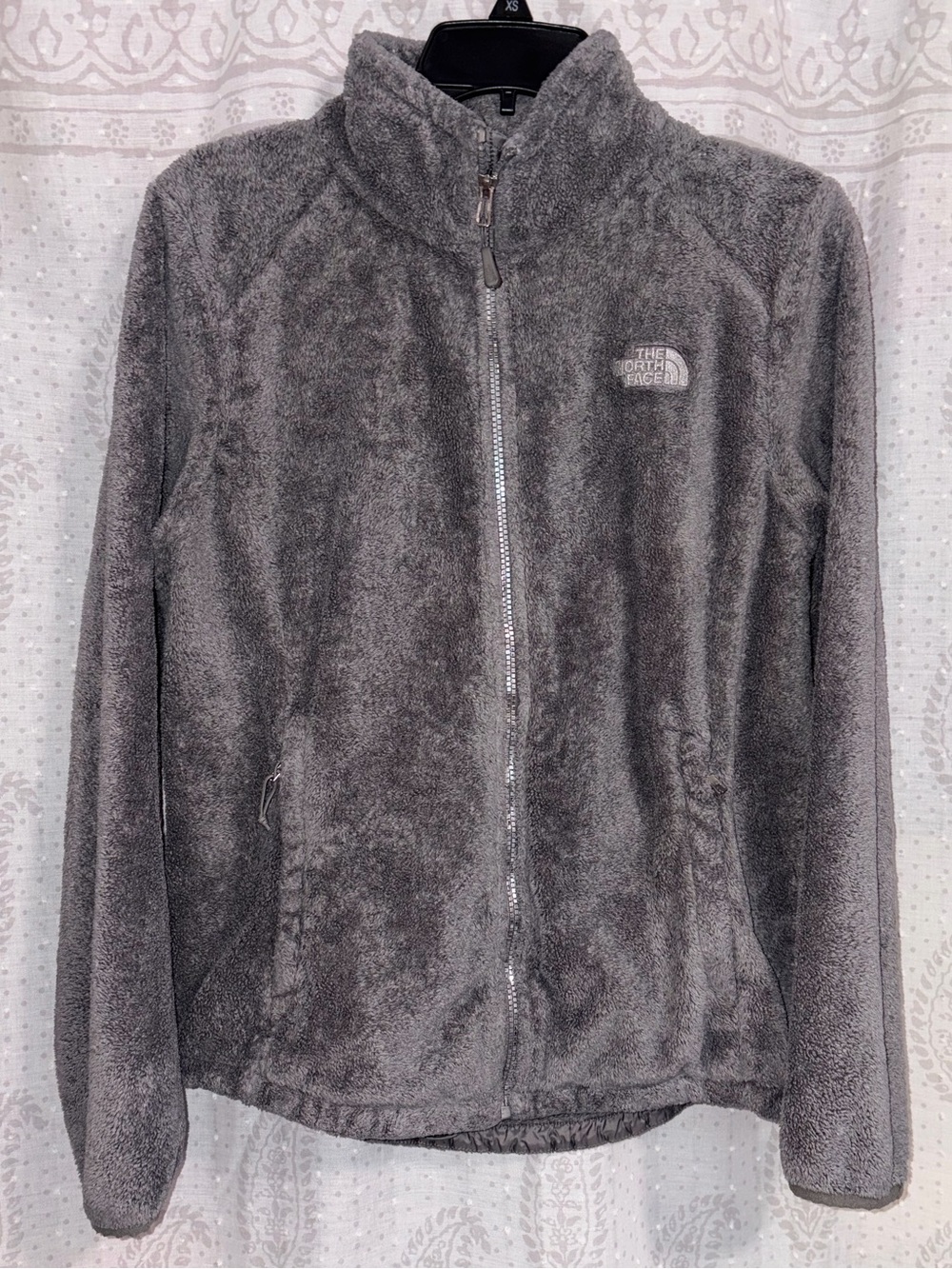The North Face Gray Plush Full-Zip Womens Medium